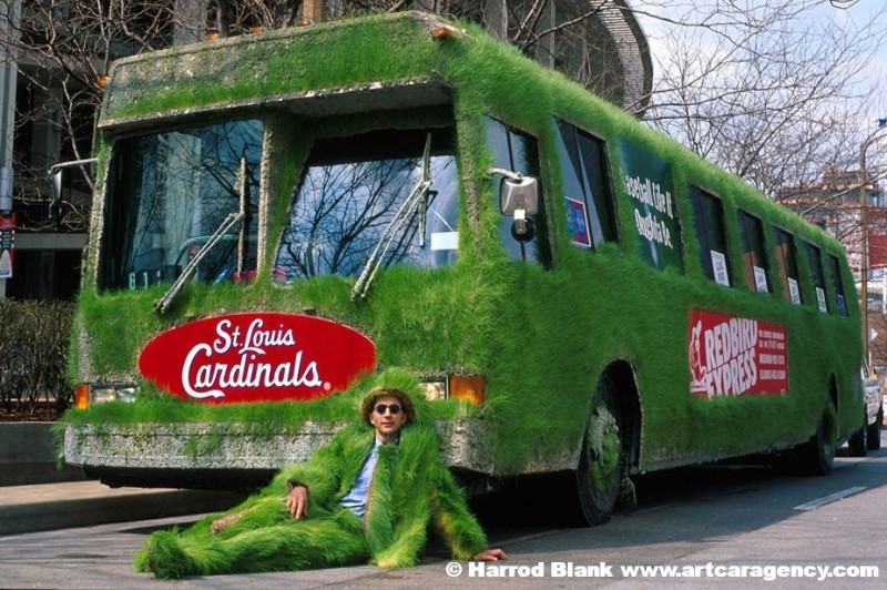 grass bus art car gene pool art car agency photo harrod blank main gp1